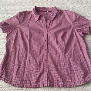 St John’s Bay Plaid Blouse, size 3X